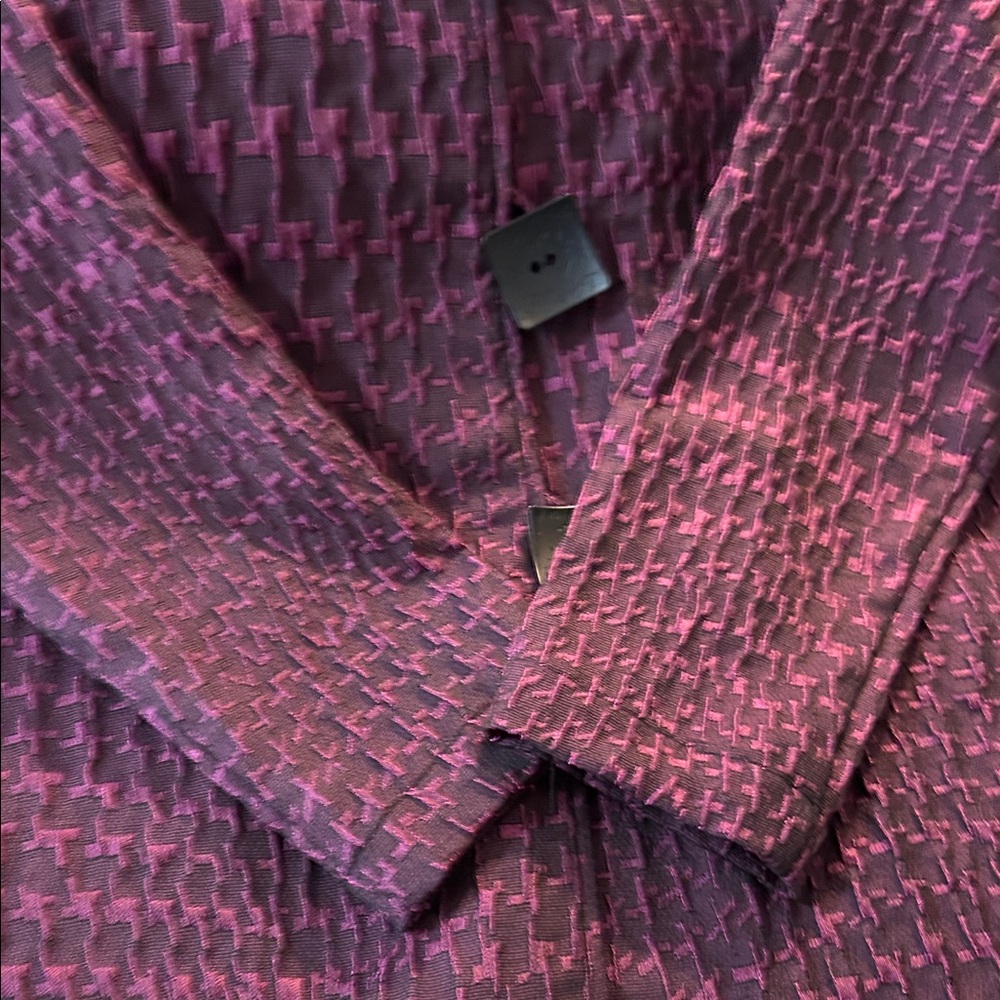 Ali Miles Deep Purple/Plum Jacket with Square Black Buttons - Picture 5 of 11